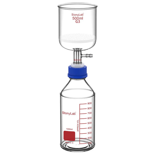 Buchner Funnel Filteration Kit, 500 ml Fine Frit Funnel, 1000 ml Storage Bottle Kit-Filtration