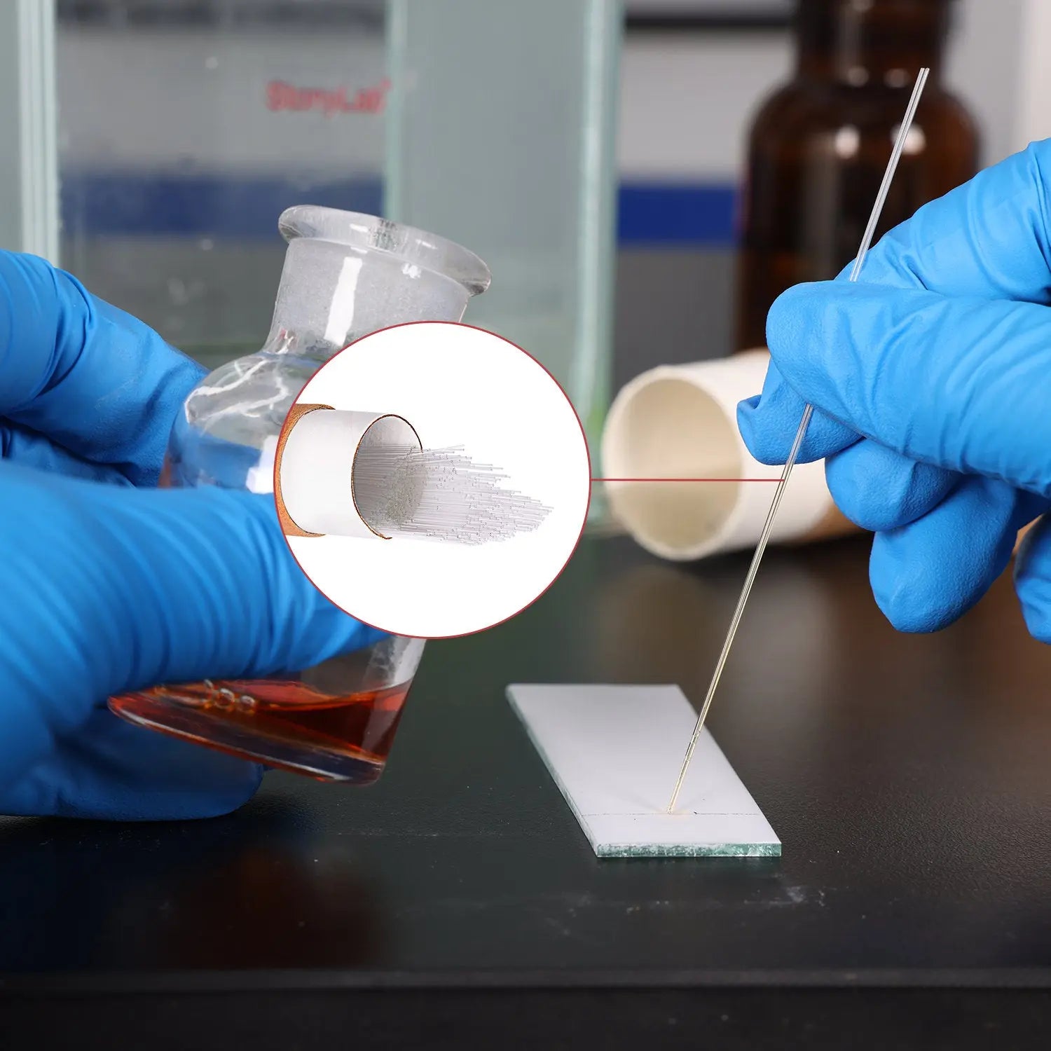 Detailed structural assembly component for StonyLab Capillary Tubes