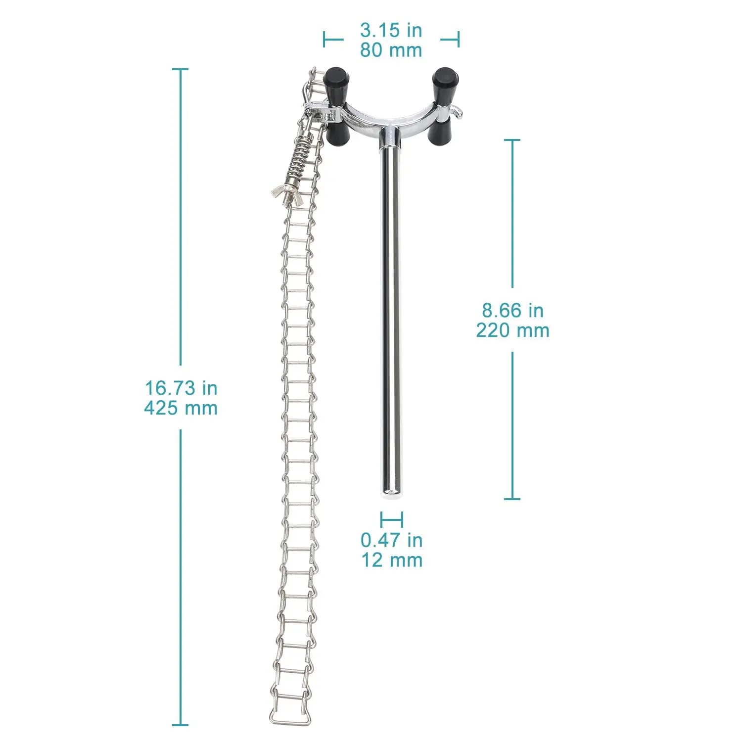 Close-up view showing the precise design and material of StonyLab Chain Clamp Holder