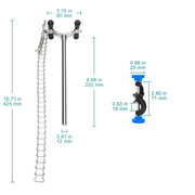 Close-up view showing the precise design and material of StonyLab Chain Clamp and Bosshead Clamp Holder Set