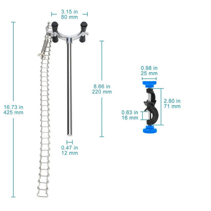 Chain Clamp and Bosshead Clamp Holder Set, 40-145 mm Holding Diameter Clamps