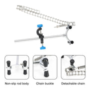 Side view and dimensional layout of the durable StonyLab Chain Clamp and Bosshead Clamp Holder Set