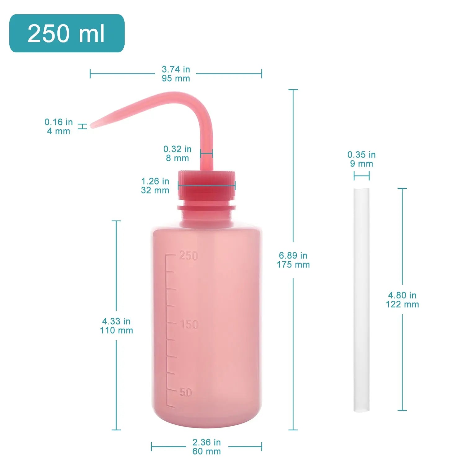 Close-up view showing the precise design and material of StonyLab LDPE Wash Bottle