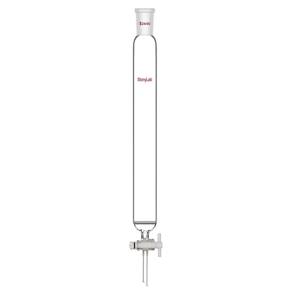Chromatography Column with Fritted Disc and PTFE Stopcock - StonyLab Chromatography - Columns 40-mm