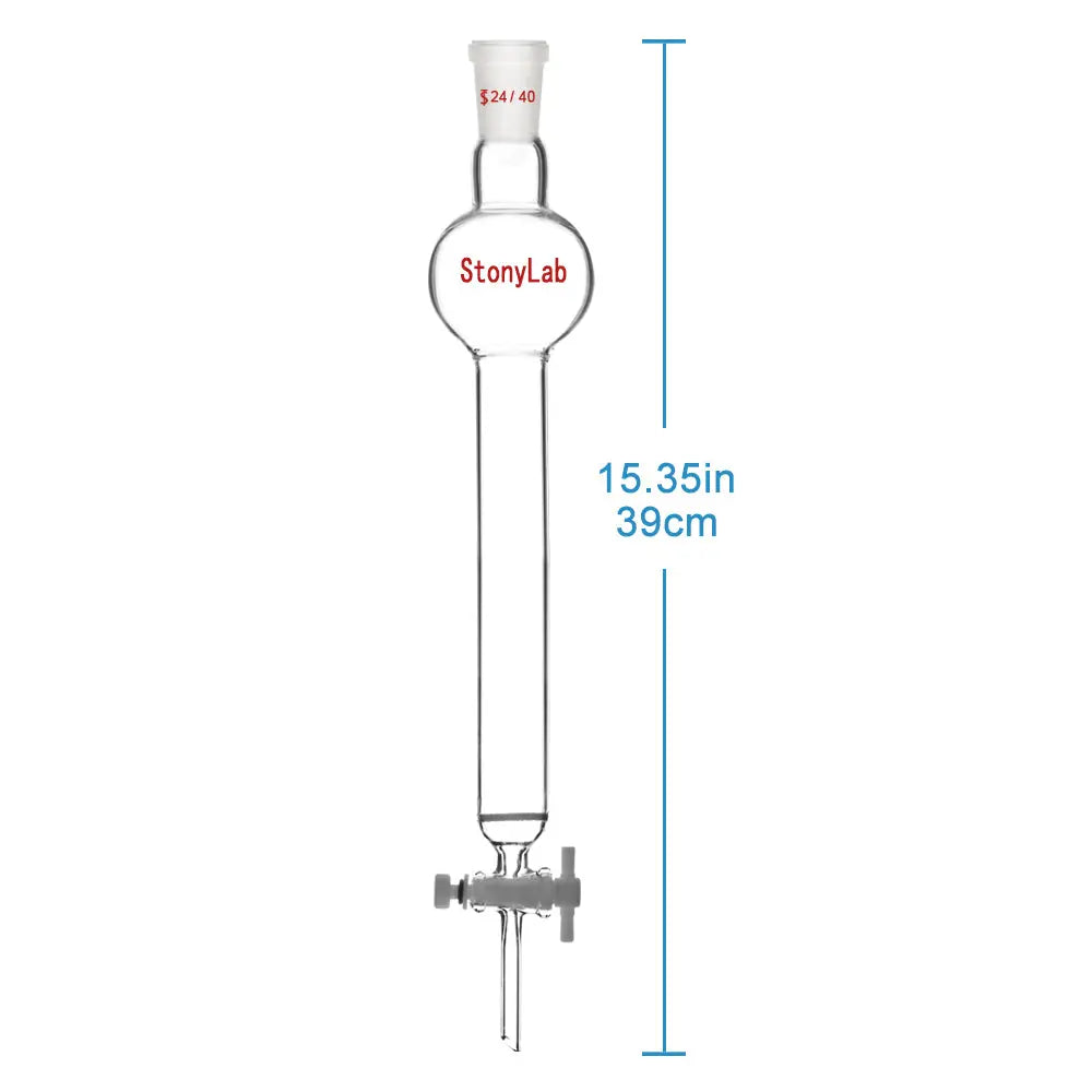 Chromatography Column with Reservoir and Fritted Disc, 50-500 ml - StonyLab Chromatography - Columns 100-ml