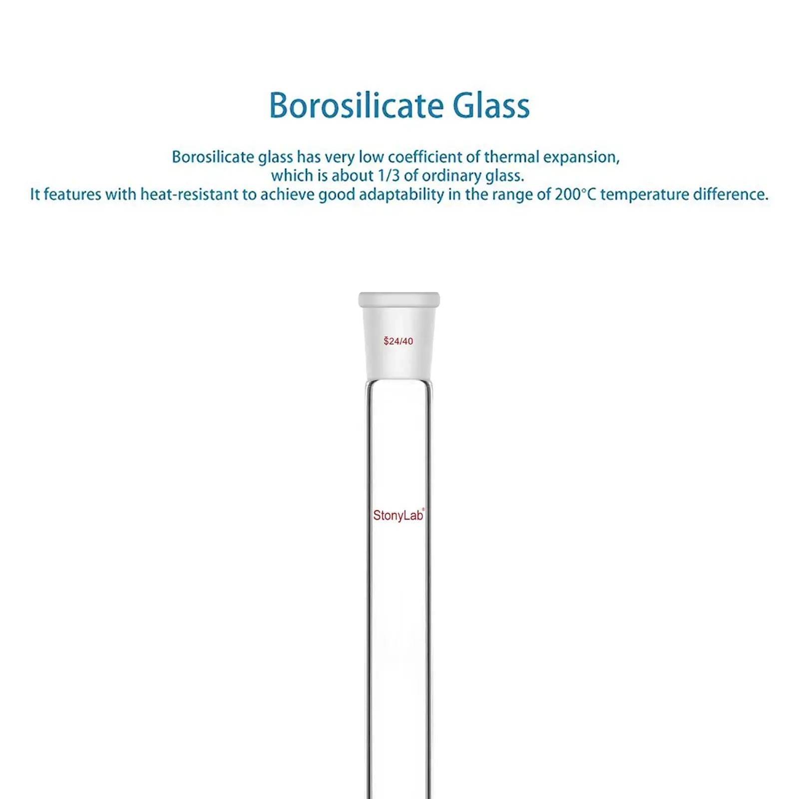 Chromatography Column, ID13-38 mm, 203-457 mm Effective Length, Medium Frit(40-80 μm), 24/40 Joint Chromatography-Column
