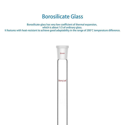 Chromatography Column, ID13-38 mm, 203-457 mm Effective Length, Medium Frit(40-80 μm), 24/40 Joint Chromatography-Column