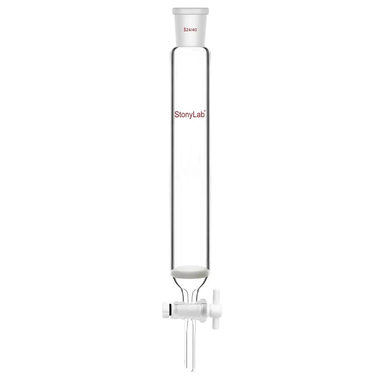Chromatography Column, ID13-38 mm, 203-457 mm Effective Length, Medium Frit(40-80 μm), 24/40 Joint Chromatography-Column 38-mm-1.5-in-203-mm-7.99-in