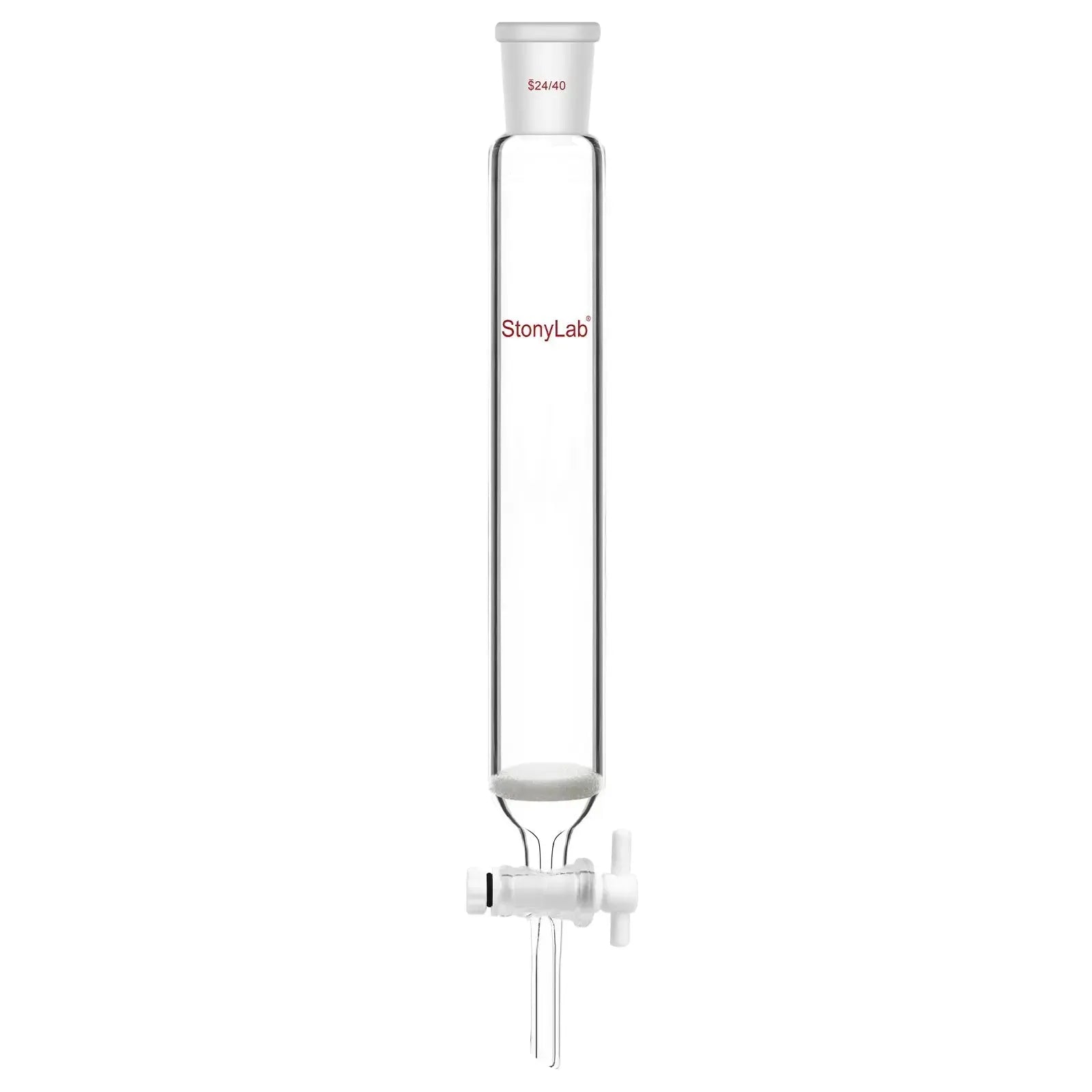 Chromatography Column, ID13-38 mm, 203-457 mm Effective Length, Medium Frit(40-80 μm), 24/40 Joint Chromatography-Column 38-mm-1.5-in-203-mm-7.99-in