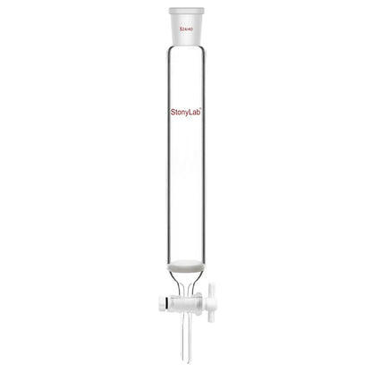 Chromatography Column, ID13-38 mm, 203-457 mm Effective Length, Medium Frit(40-80 μm), 24/40 Joint Chromatography-Column 38-mm-1.5-in-203-mm-7.99-in