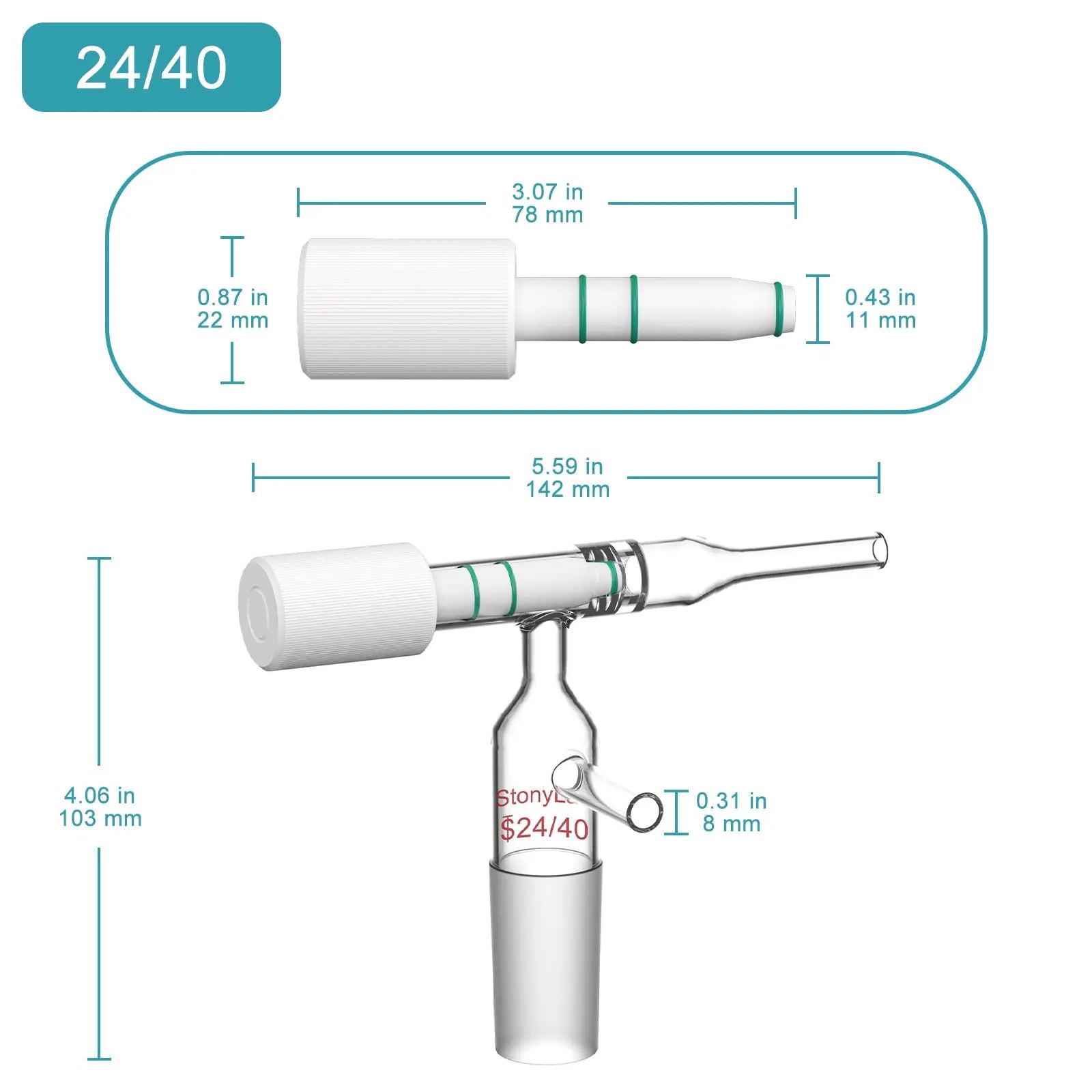 Detailed structural assembly component for StonyLab Chromatography Flow Control Adapter