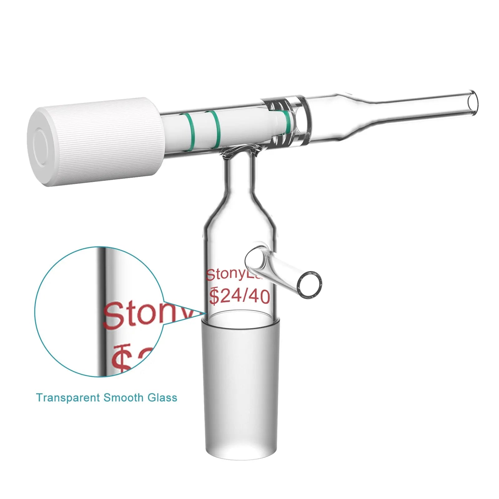 Alternative angle showing underlying build quality of StonyLab Chromatography Flow Control Adapter