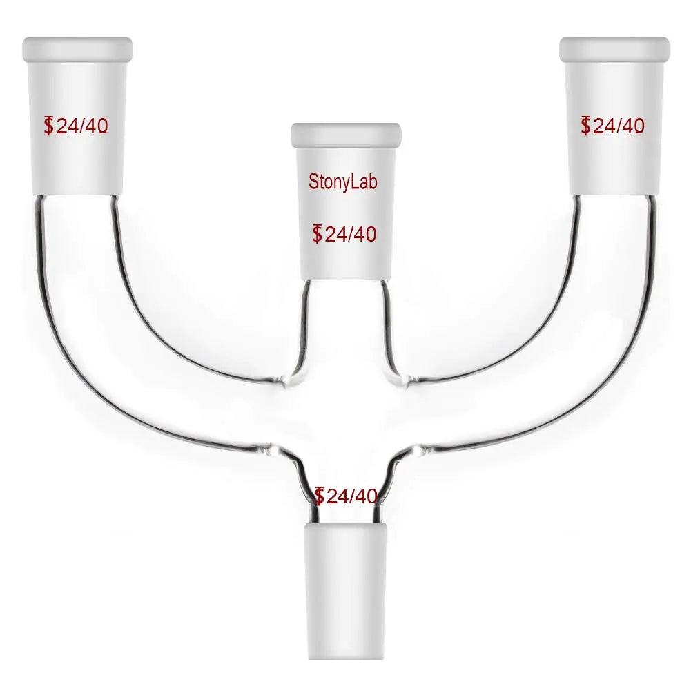 Cline Adapter 4 Way Claisen Distillation Adapter Glass Connecting Adapter - StonyLab