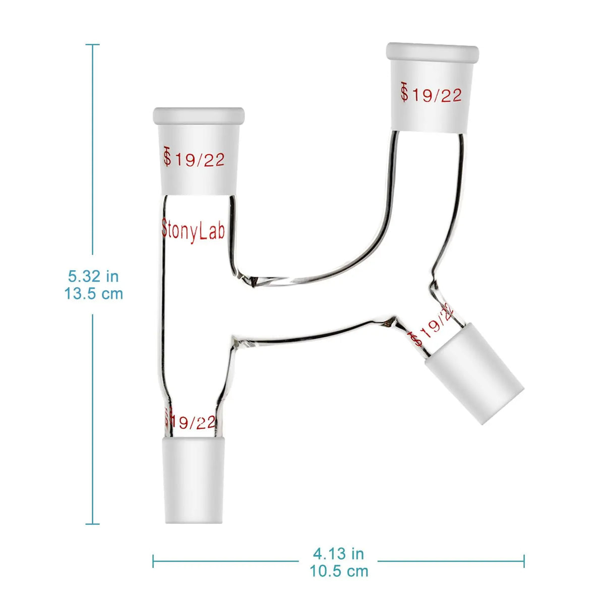 Cline Adapter 4 Way Claisen Distillation Adapter Glass Connecting Adapter - StonyLab