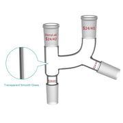Side view and dimensional layout of the durable StonyLab Claisen Distillation Connecting Adapter