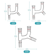 Close-up view showing the precise design and material of StonyLab Claisen Distillation Connecting Adapter