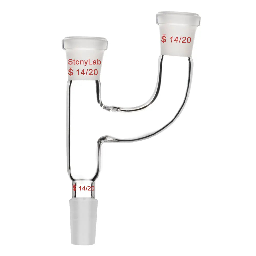 Alternative angle showing underlying build quality of StonyLab Claisen Distillation Connecting Adapter