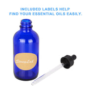 Side view and dimensional layout of the durable StonyLab Cobalt Dropper Bottle
