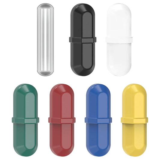 Colorful PTFE and glass magnetic stir bar set, 7 pcs for laboratory solution mixing and reagent preparation StonyLab