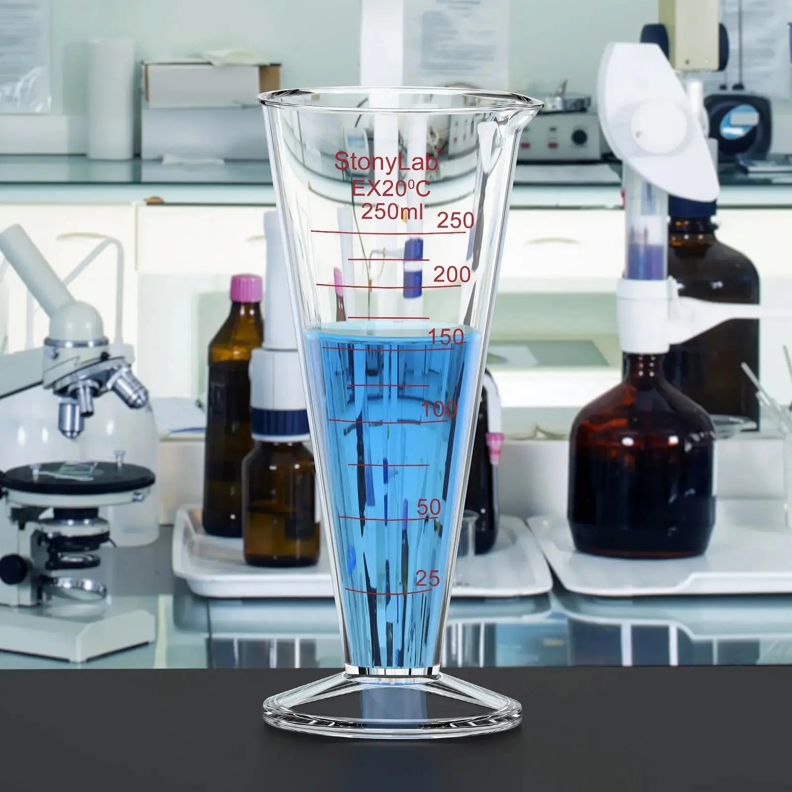 Detailed structural assembly component for StonyLab Conical Graduated Cylinder