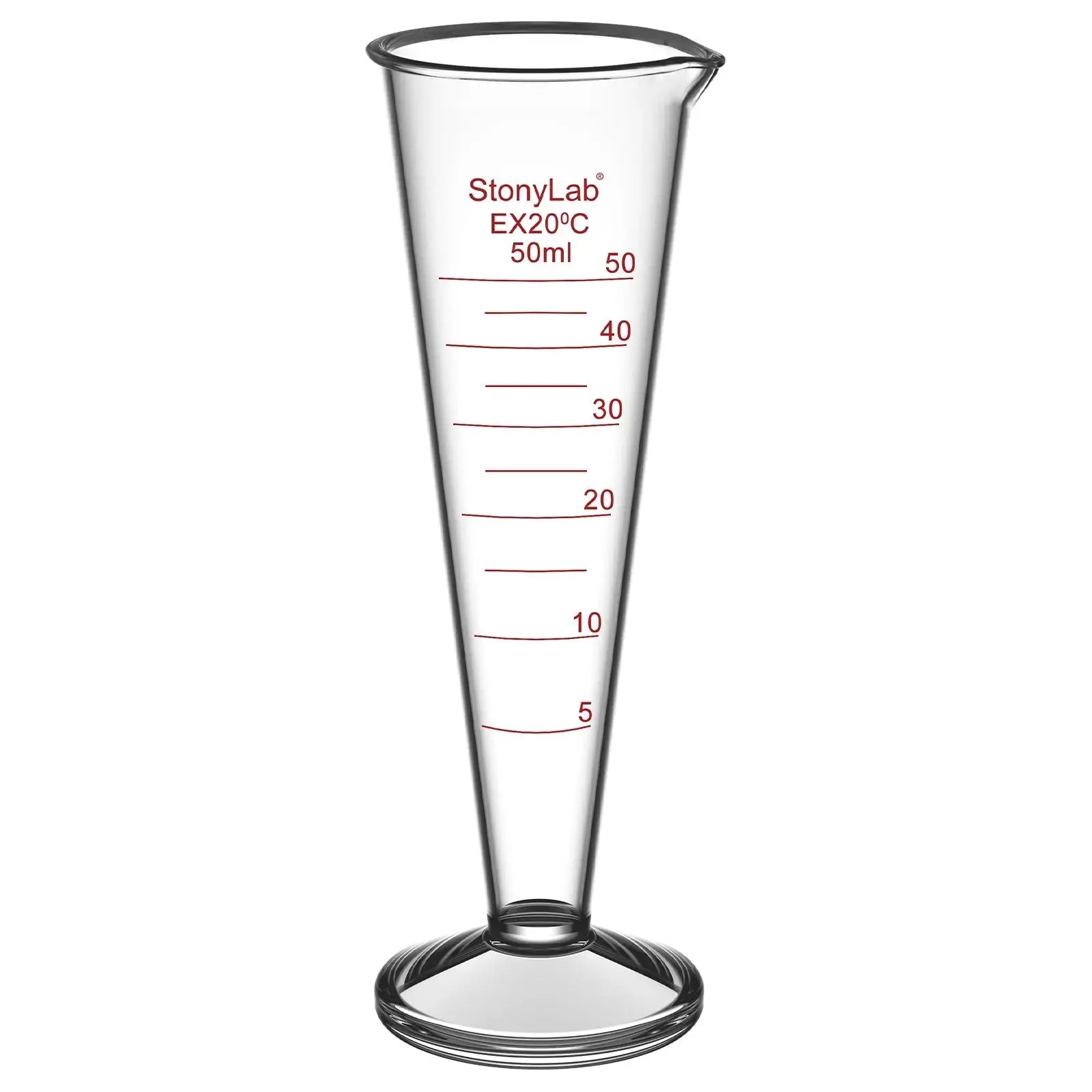 Comprehensive product view and setup components for StonyLab Conical Graduated Cylinder