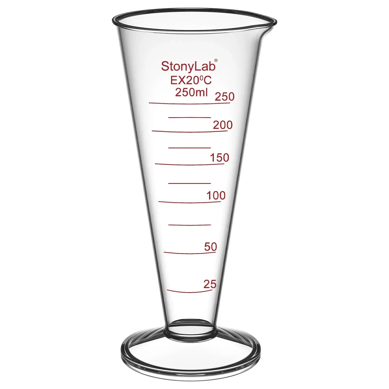 Comprehensive product view and setup components for StonyLab Conical Graduated Cylinder