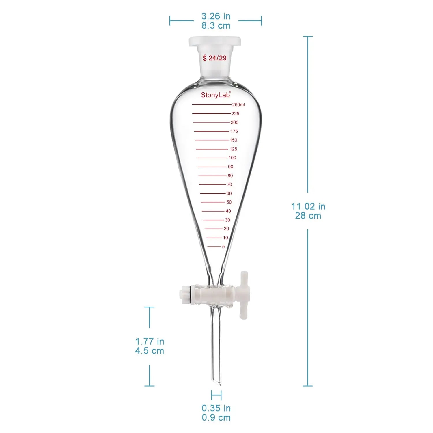 Conical Separating Funnel Separatory Funnels