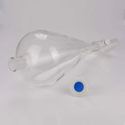 Comprehensive product view and setup components for StonyLab Conical Separatory Funnel with Plastic Stopper and PTFE Stopcock