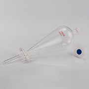 Comprehensive product view and setup components for StonyLab Conical Separatory Funnel with Plastic Stopper and PTFE Stopcock