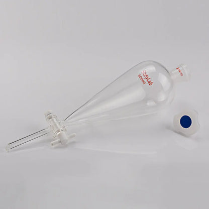 Conical Separatory Funnel with Plastic Stopper and PTFE Stopcock, 60-5000ml Funnels-Separatory