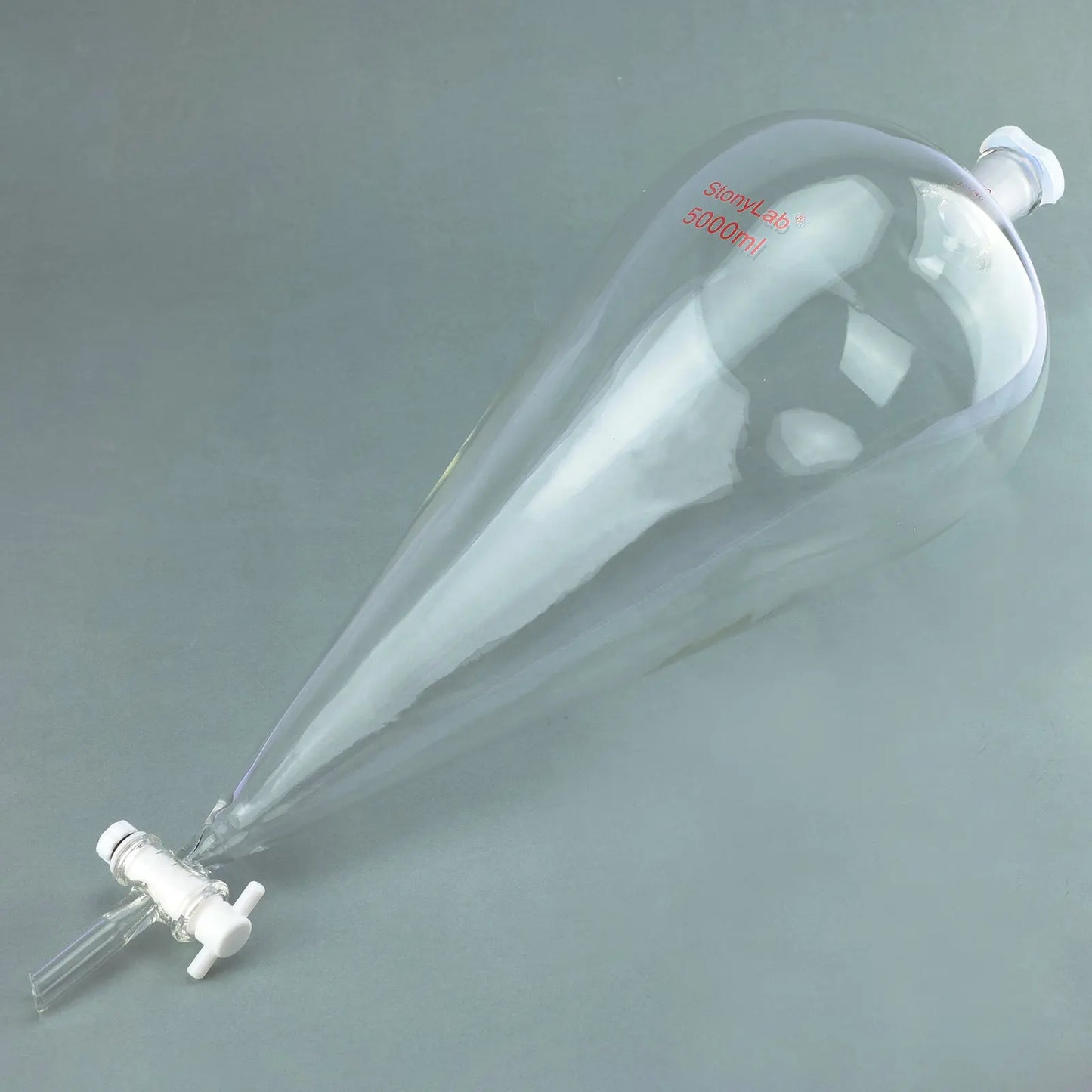 Conical Separatory Funnel with Plastic Stopper and PTFE Stopcock, 60-5000ml Funnels-Separatory