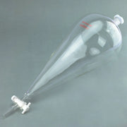 Comprehensive product view and setup components for StonyLab Conical Separatory Funnel with Plastic Stopper and PTFE Stopcock