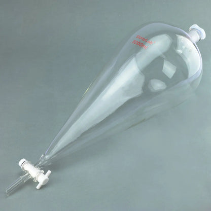 Conical Separatory Funnel with Plastic Stopper and PTFE Stopcock, 60-5000ml Funnels-Separatory