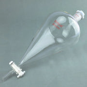 Comprehensive product view and setup components for StonyLab Conical Separatory Funnel with Plastic Stopper and PTFE Stopcock