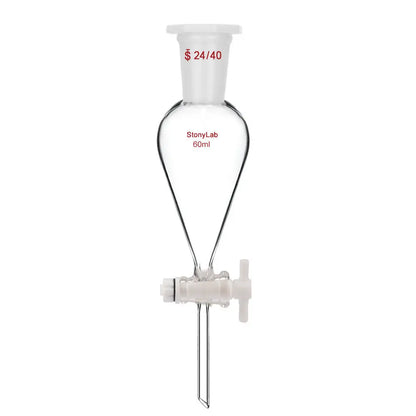 Conical Separatory Funnel with Plastic Stopper and PTFE Stopcock, 60-5000ml Funnels-Separatory 24-40-60-ml