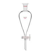 Comprehensive product view and setup components for StonyLab Conical Separatory Funnel with Plastic Stopper and PTFE Stopcock