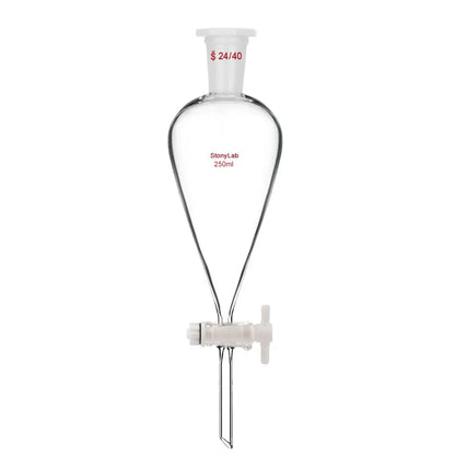 Conical Separatory Funnel with Plastic Stopper and PTFE Stopcock, 60-5000ml Funnels-Separatory 24-40-250-ml