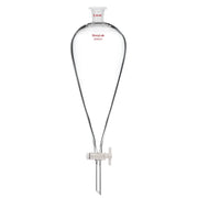 Comprehensive product view and setup components for StonyLab Conical Separatory Funnel with Plastic Stopper and PTFE Stopcock