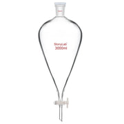 Comprehensive product view and setup components for StonyLab Conical Separatory Funnel with Plastic Stopper and PTFE Stopcock