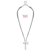 Comprehensive product view and setup components for StonyLab Conical Separatory Funnel with Plastic Stopper and PTFE Stopcock