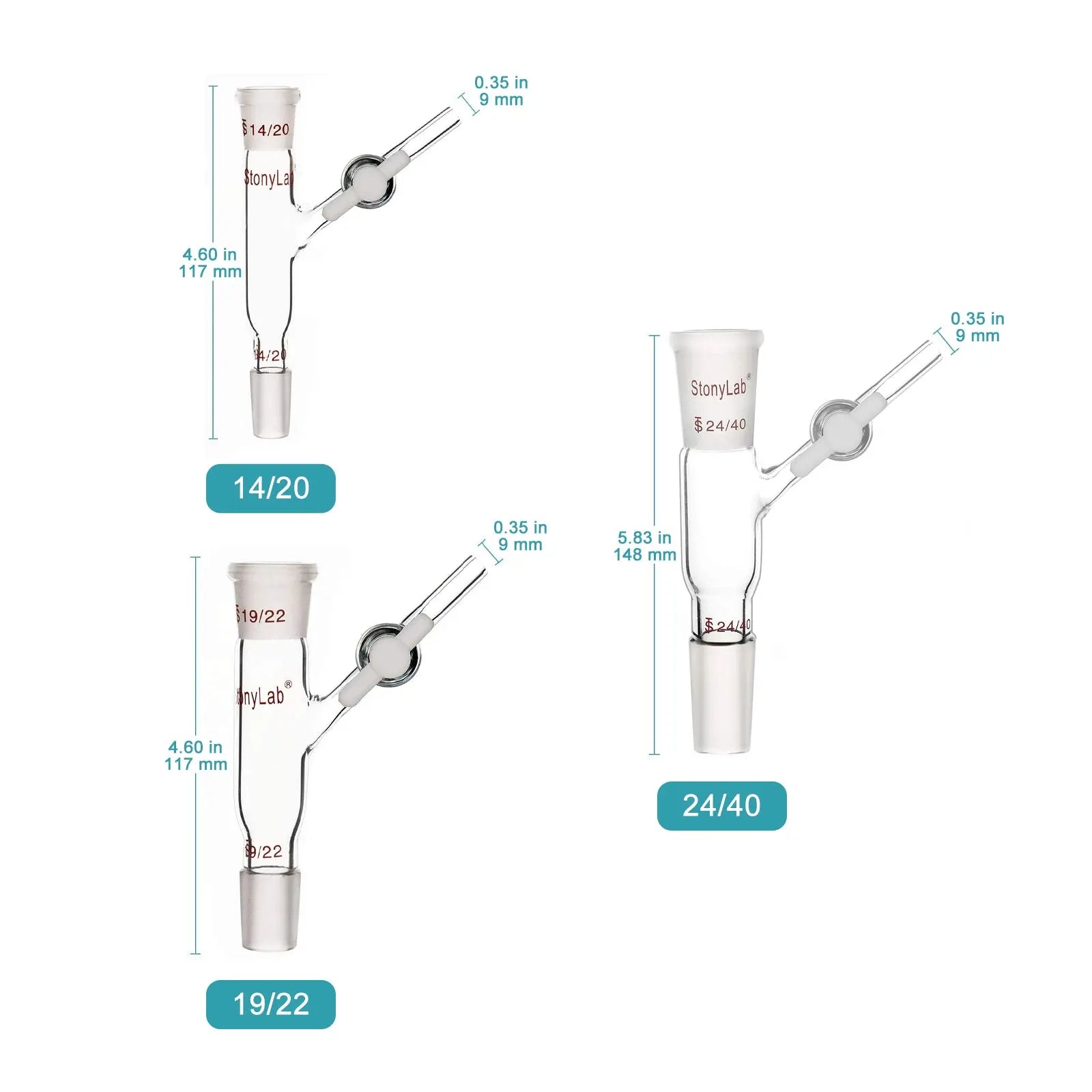 Close-up view showing the precise design and material of StonyLab Connecting Flow Control Adapter