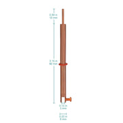 Side view and dimensional layout of the durable StonyLab Copper Electrode Holder