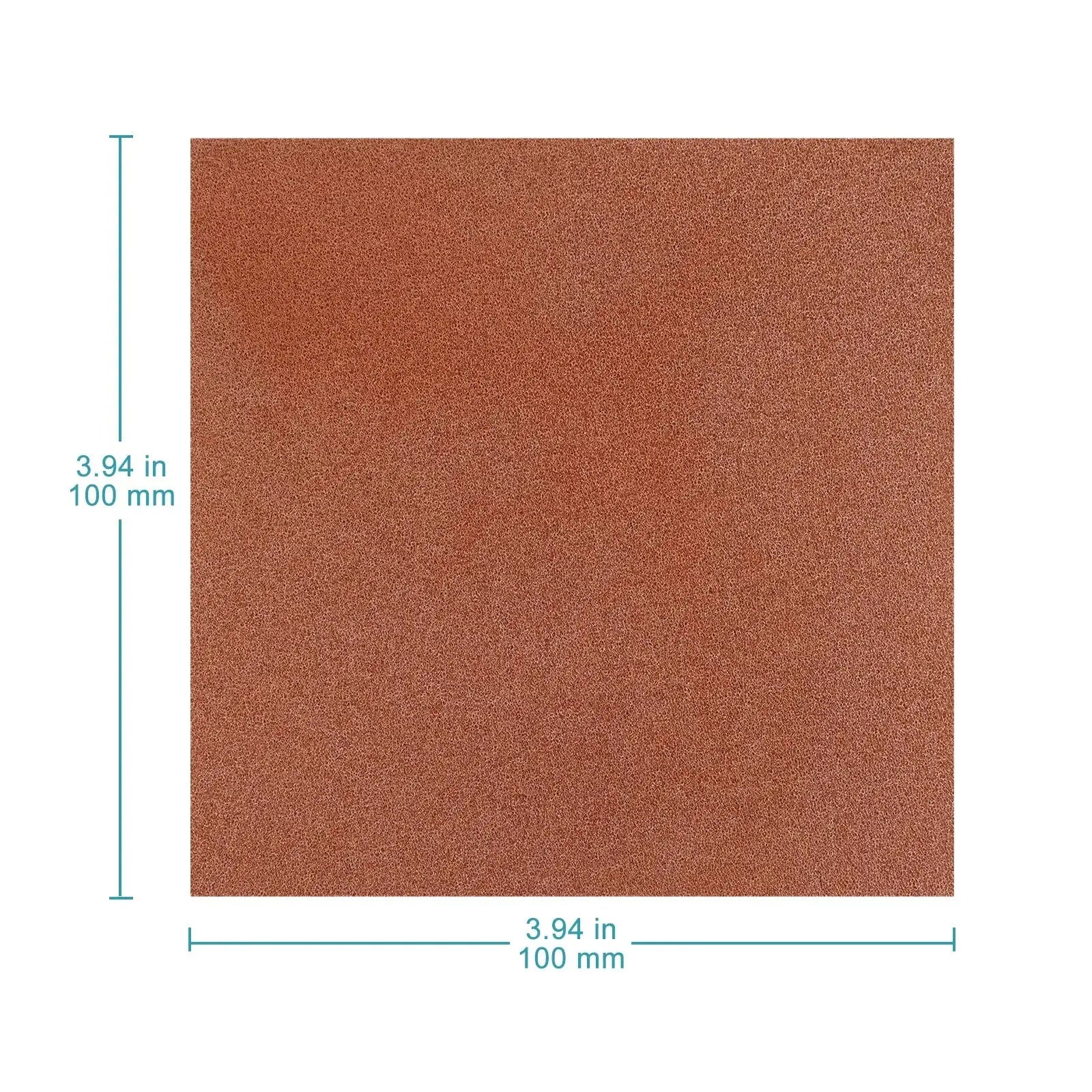 Side view and dimensional layout of the durable StonyLab Copper Foam