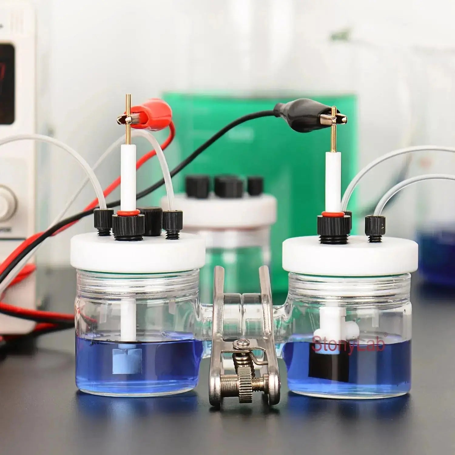 Comprehensive product view and setup components for StonyLab Copper Sheet Electrode Holder