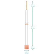 Side view and dimensional layout of the durable StonyLab Copper Sheet Electrode