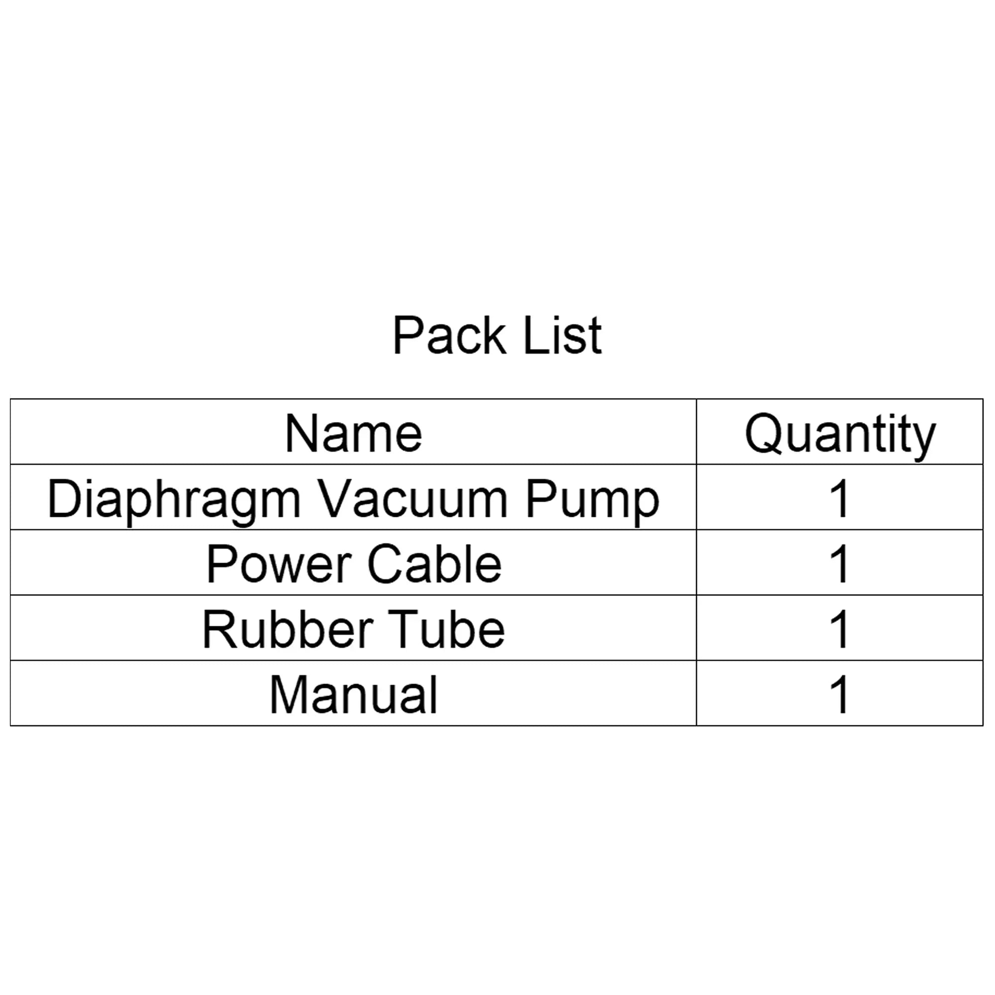 Side view and dimensional layout of the durable StonyLab Corrosion-Resistant Diaphragm Vacuum Pump