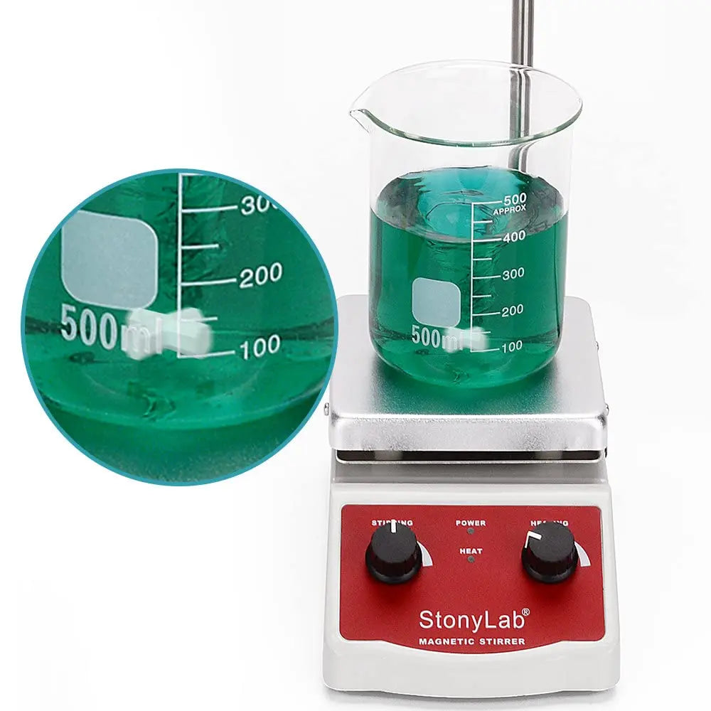 Comprehensive product view and setup components for StonyLab PTFE Cross Shape Magnetic Stir Bar