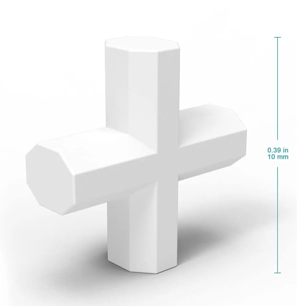 Close-up view showing the precise design and material of StonyLab PTFE Cross Shape Magnetic Stir Bar