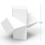 Side view and dimensional layout of the durable StonyLab PTFE Cross Shape Magnetic Stir Bar