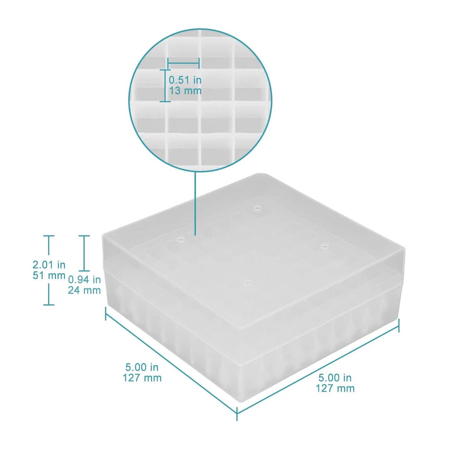 Cryogenic Storage Box, 36-Place / 50-Place / 81-Place Consumables-Cryogenic Storage Box